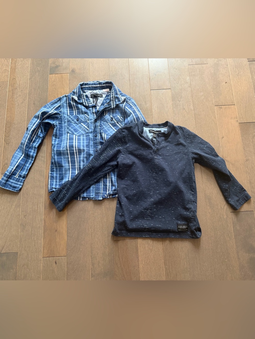 Silver Jeans Boys Blue Plaid Button-Down Shirt